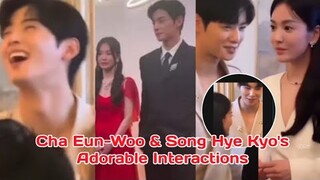 Cha Eun Woo's FRIENDLY MANNER to Song Hye Kyo CAUGHT ON CAM|| making an adorable interactions od two