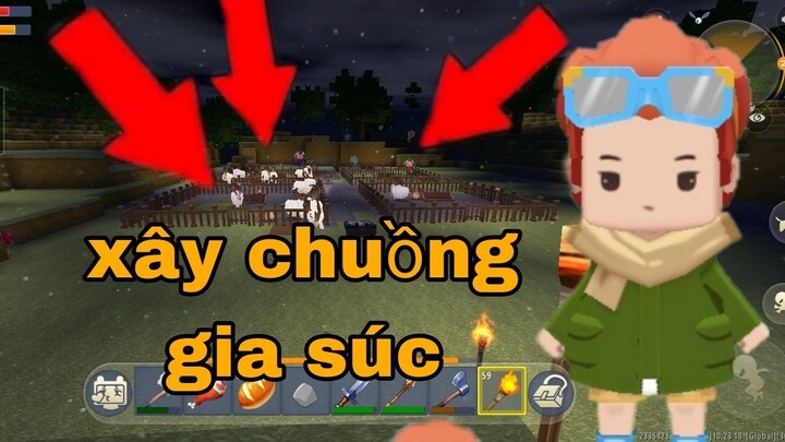 Sinh tồn Mini World Tập 9 : Tôi đã xây chuồng gia súc mới cho mình