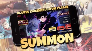 JUJUTSU KAISEN PHANTOM PARADE SUMMON & SUMMON ANIMATION FOR R, SR, SSR (Release Date 24/11/2013)