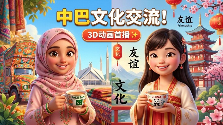 :🇵🇰🤝🇨🇳【3D动画】巴基斯坦香浓奶茶 VS 中国传统茶文化！哪个是你的最爱？| Pakistani Chai vs Chinese Tea!