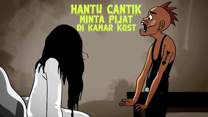 Hantu Cantik Minta Pijat di Kamar Kost - Kartun Hantu Lucu