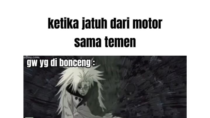 ketika jatuh dari motor sama temen sendiri 🤭
