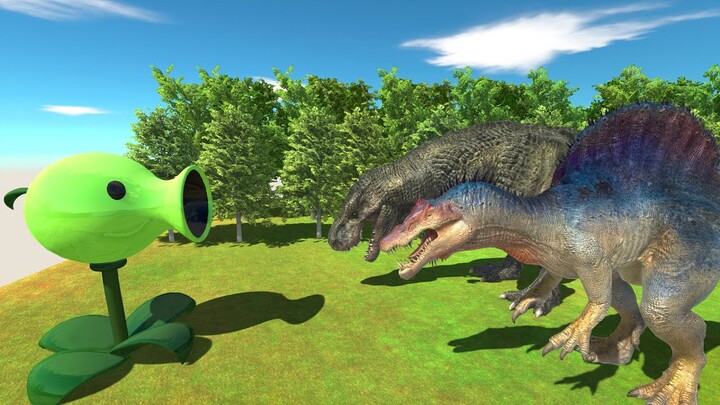Which Team Will Win? Peashooter vs Dinosaurs - Animal Revolt Battle Simulator