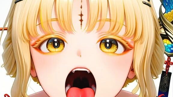Suisui tongue play | 穗穗玩长舌头