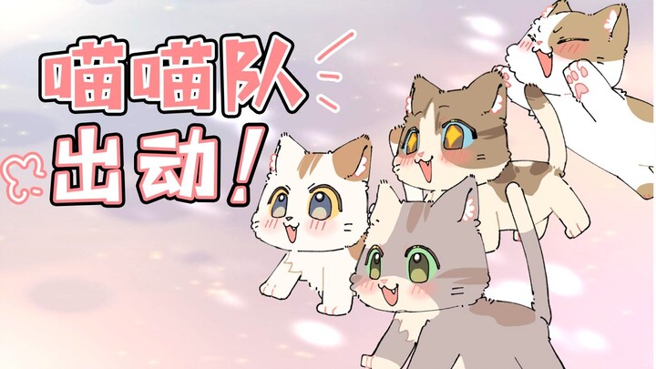 Silly cats might be late, but they'll never miss it~