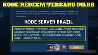 KODE REDEEM TERBARU MOBILE LEGENDS!!! KODE REDEEM SERVER BRAZIL,FREE SKIN SPESIAL - MLBB