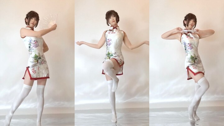Chubby white silk cheongsam ♡ Wing Chun