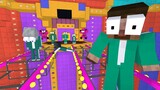 Monster School : SQUID GAME CROSSING THE GLASS BRIDGE CHALLENGE - Minecraft Animation