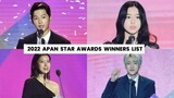 APAN Star Awards 2022 Winners Full List