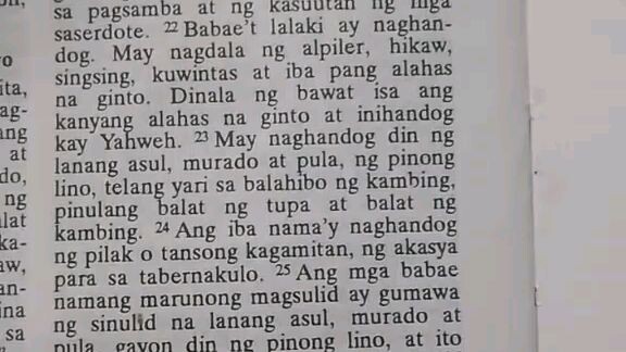 Pang Araw Araw na Talata      Exodus 35:20-29