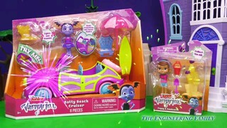 Vampirina Batty Beach Cruiser has Fun at the Pool with PJ Masks and Paw Patrol