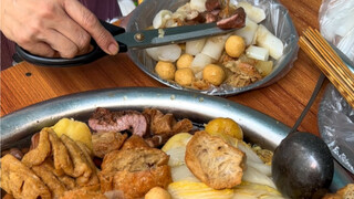 Beef offal on cart