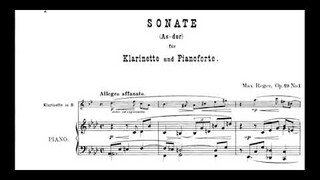 Max Reger - Clarinet Sonata No. 1 (audio + sheet music)