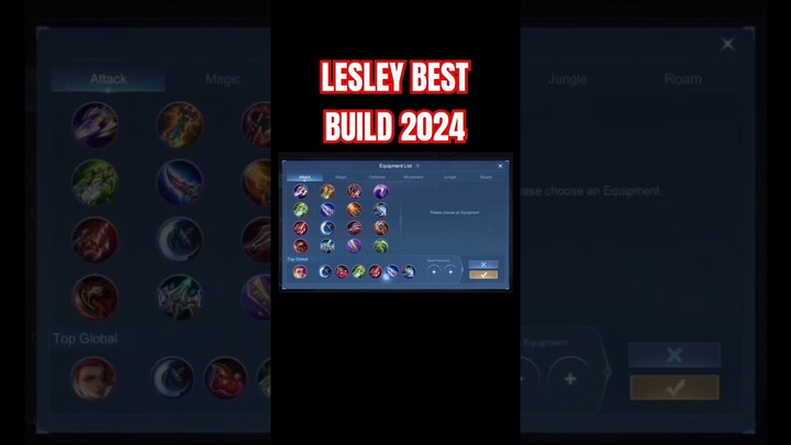 Lesley Best Build 2024 (Part 2) #shorts #mlbb
