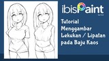 Tutorial Cara Menggambar Lipatan/Lekukan baju Kaos Perempuan Anime di Ibis Paint X