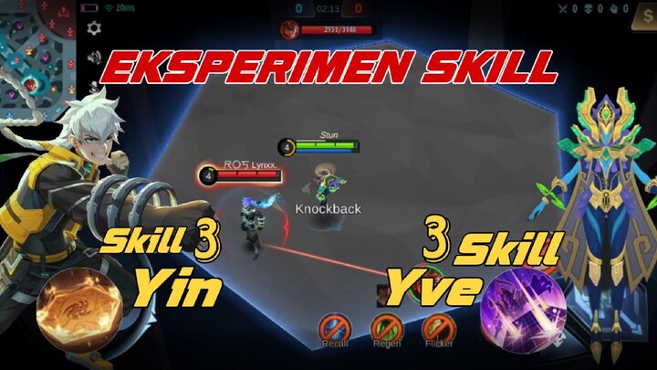 Akankah skill 3 YIN dapet menghentikan ultimate YVE?? EKSPERIMEN SKILL HERO