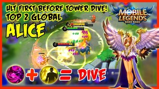 Ult + Flicker = Tower Dive! Top 2 Global Alice by GemlitZ-[LG] - Mobile Legends - MLBB