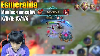 Solo rank with Esmeralda - Maniac gameplay | Mythic rank gameplay [K2 Zoro]