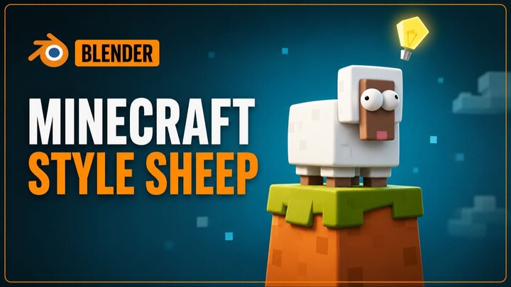 Low-Poly Minecraft Sheep 3D Modeling with Blender for Beginners