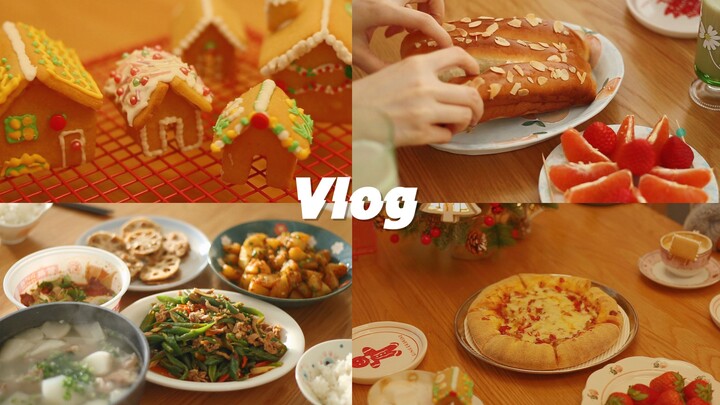 Vlog cuộc sống hàng ngày #54 | Ngày Giáng sinh | Ngôi nhà bánh gừng mini | Bánh mì cuộn kem mật ong 