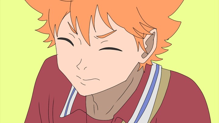 menggambar Hinata yg sedang menelan ludah saat mau dengerin rahasia Kageyama