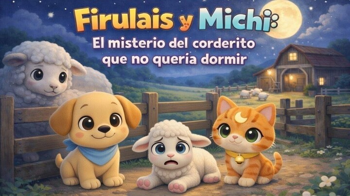 Firulais y Michi: El Corderito que NO Quería Dormir (Cuento para Perder el Miedo a la Oscuridad)