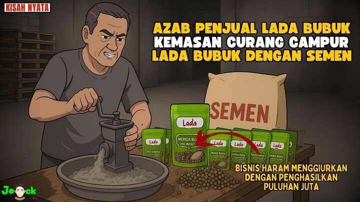 AZAB PENJUAL LADA BUBUK KEMASAN CURANG CAMPUR LADA BUBUK DENGAN SEMEN