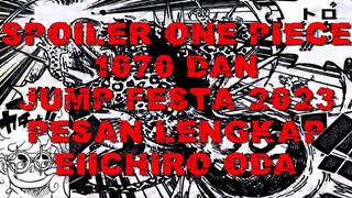 SPOILER ONE PIECE 1070 & JUMP FESTA 2023 - LUFFY VS LUCCI BERLANJUT!!- GOMU GOMU NO DON ROCKET!!