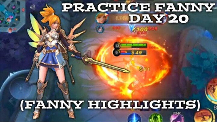 Practicing Fanny Day 20 + Highlights - Mobile Legends Bang Bang (Flash PH)