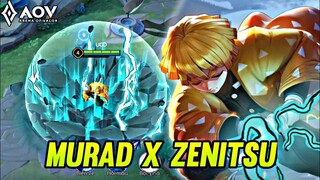 AoV : NEW SKIN MURAD X ZENITSU | AOV X DEMON SLAYER | EFFECT REVIEW - ARENA OF VALOR