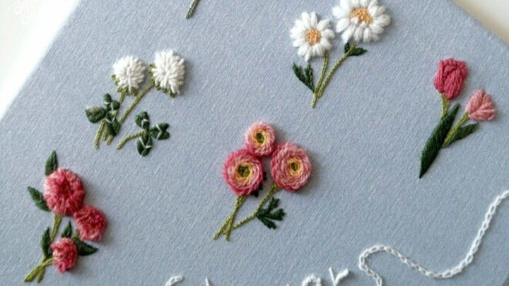 [Embroidery Tutorial] Peonies, Tulips, and Ranunculus—Blossoming One by One