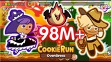 Cookierun OvenBreak  98M !! คุกกี้แบล็คเบอร์รี่ + นักสำรวจ Feat. นกฟนิกซ์ Lv.4