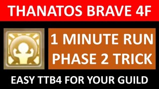 THANATOS BRAVE 4F 1-MINUTE RUN (PHASE 2 TRICK)