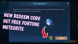 New Redeem Code in Mobile Legends to get free Fortune Meteorite