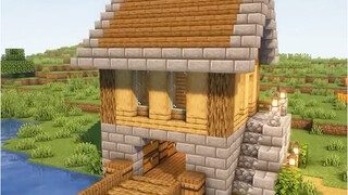 Simpan pilihan terbaik, Minecraft, panduan langkah demi langkah untuk membangun pondok nelayan, ayo 