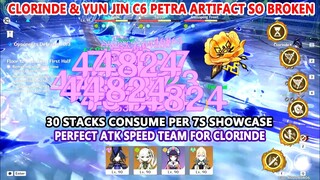 Clorinde & Yun Jin C6 Petra Artifact so Broken - 30 Stacks Consume Per 7s Showcase