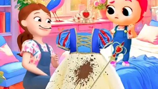 妹妹的裙子脏了！