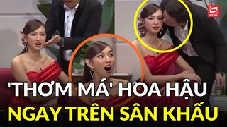 Trường Giang gây tranh cãi vì 'thơm má' Hoa hậu Thùy Tiên ngay trên sân khấu