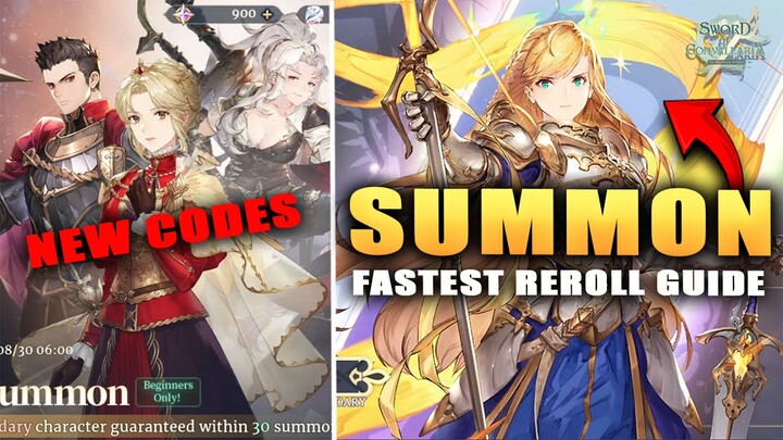 NEW CODES!!! SWORD OF CONVALLARIA FASTEST REROLL GUIDE & REROLL SUMMONS!!!!