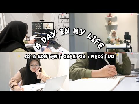 A day in my life as a content creator + medical student | Daily life activity