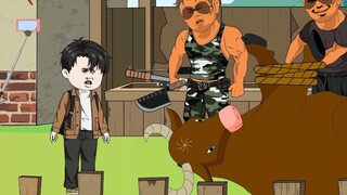 An eight-year-old grandfather came to celebrate the birthday of his ninety-year-old niece