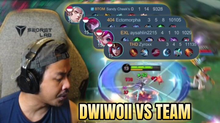 MELAWAN TEAM SENDIRI KETIKA SOLO RANK ITU SANGATLAH BERAT!! - Mobile Legends