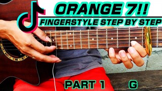 (7!!) Orange - Your Lie in april (Guitar Fingerstyle) Step by Step + Chords