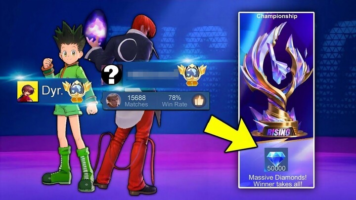 I PLAY RISING LEAGUE WITH WORLD'S BEST CHOU !! ez champion 🤯 - Mobile legends