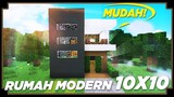CARA MEMBUAT RUMAH MODERN 10X10 - Minecraft Tutorial