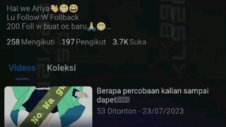 Tolong bantu follow Chanel ini sampe 315 ya mohon bantuannya (