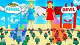 SQUID GAME DESTINY RUN Challenge with 10 DOLLS - Green Light Red Light - Minecraft Animation Roblox