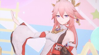 【4K / Genshin Impact MMD】 Raiden Sara Yae / Pico Pico Tokyo ぴこぴこ東京