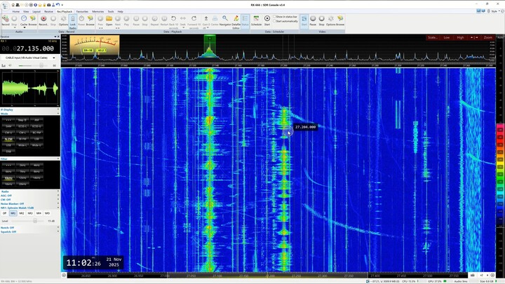 27135 Khz  -Russia. M7 highway radios. Advertisements, messages