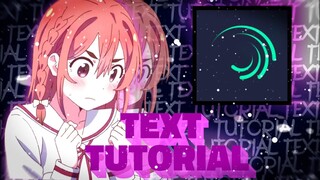 ALIGHT MOTION TEXT AND BACKGROUND TUTORIAL